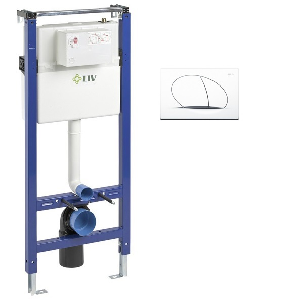 Vodokotlić JOG 601259 + tipka SELENITE 195853 LIV FLUIDMASTER