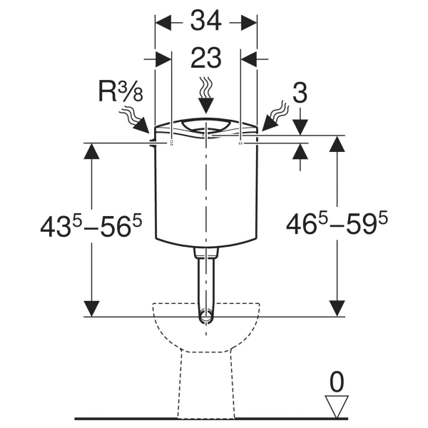Geberit nazidni vodokotlić AP116 - 150058 - Slika 2