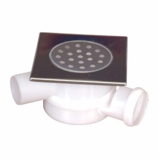 Podni sifon zakretni + inox rešetka s tuljkom 150 x 150 - 90005