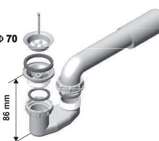 Sifon tuš kada pvc LOŽ 30545